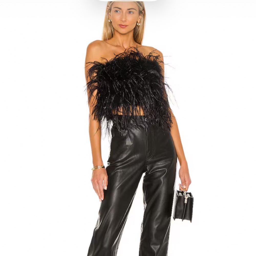 Lamarque Feather Black crop bandeau